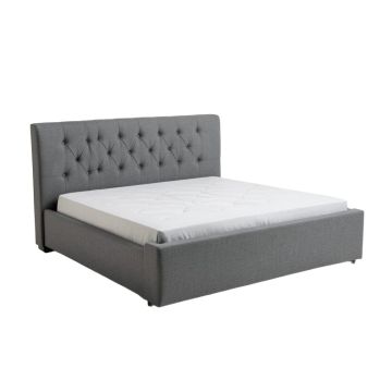 Queen Tufted Upholstered Low Profile Standard Bed