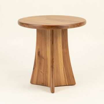 Gerlind Solid Wood Drum End Table (synthetic illustration; no displayed measurements)
