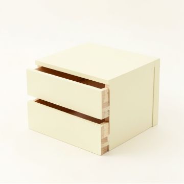 Oak Bend Under-Desk Drawer Unit - Ivory (synthetic illustration; no displayed measurements)