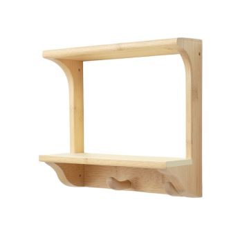 Maple Crest Wall-Mounted Entryway Organizer Shelf - Cream