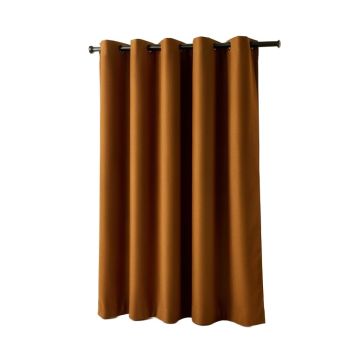 Edgarton Thermaweave Solid Color Blackout Thermal Grommet Single Curtain Panel