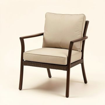 Rockport Patio Dining Chair With Cushion (synthetic illustration; no displayed measurements)