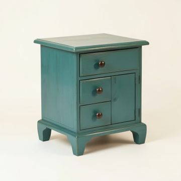 Tessier 1 - Drawer Nightstand In Antique Teal (synthetic illustration; no displayed measurements)