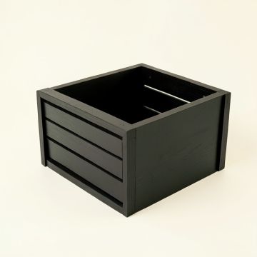 Shore Bridge Empty Furniture-Style Litter Enclosure - Black (synthetic illustration; no displayed measurements)