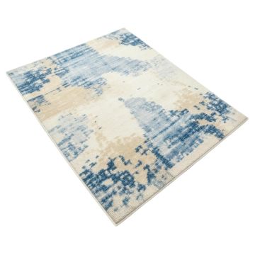 Eure Abstract Ivory/Blue Indoor / Outdoor Area Rug