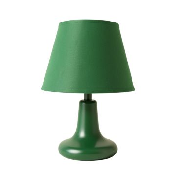 Cliff Crossing Table Lamp With A Plain Fabric Shade - Green