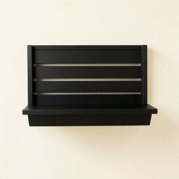 Cliff Crest Wall-Mounted Entryway Organizer Shelf - Black (synthetic illustration; no displayed measurements)
