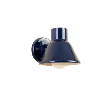 Cliff Bridge Wall Sconce Mounted On A Plain Wall - Navy