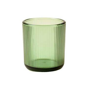 Cliff Bend Empty Candle Holder - Green