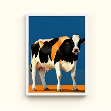 Milking The Cow By Julia Letheld Hahn - Graphic Art Print (synthetic illustration; no displayed measurements)
