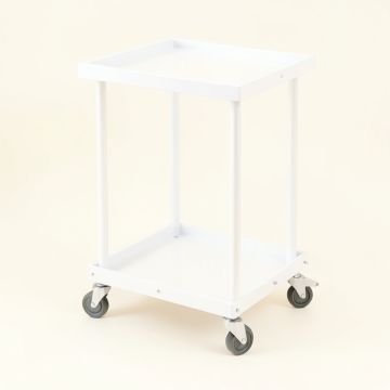 Birch Crossing Empty Rolling Workshop Cart - White (synthetic illustration; no displayed measurements)
