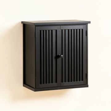 Juniper Dale Wall-Mounted Laundry Cabinet - Black (synthetic illustration; no displayed measurements)
