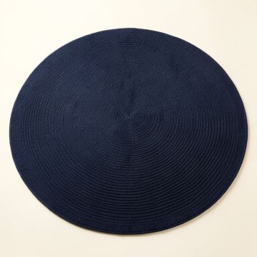Brook Canyon Round Area Rug - Navy (synthetic illustration; no displayed measurements)