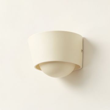 Laurel Crossing Wall Sconce Mounted On A Plain Wall - Cream (synthetic illustration; no displayed measurements)