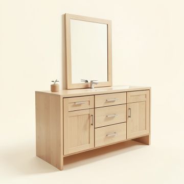 Currahee 54 '' Double Bathroom Vanity Set (synthetic illustration; no displayed measurements)