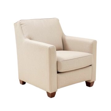 Padillo Linen Upholstered Parsons Chair In Beige