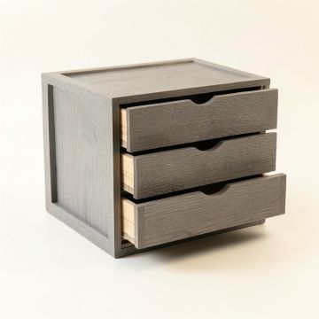 Juniper Branch Small-Parts Storage Drawer Cabinet - Gray (synthetic illustration; no displayed measurements)