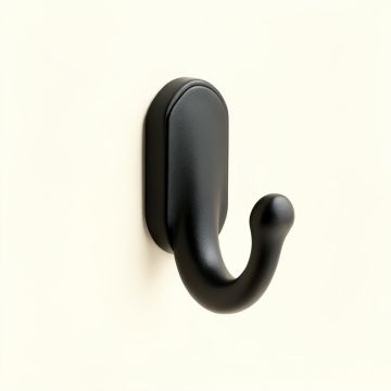Olive Bridge Wall-Mounted Robe Hook - Black (synthetic illustration; no displayed measurements)