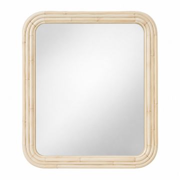 Ash Bend Framed Wall Mirror - Cream