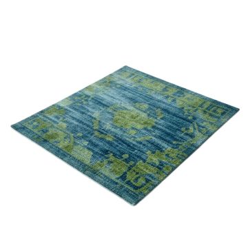Laguerre Hooked Wool Blue/Green Area Rug