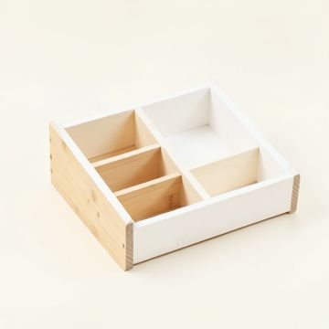 Heath Bluff Empty Coffee-Station Organizer - White (synthetic illustration; no displayed measurements)