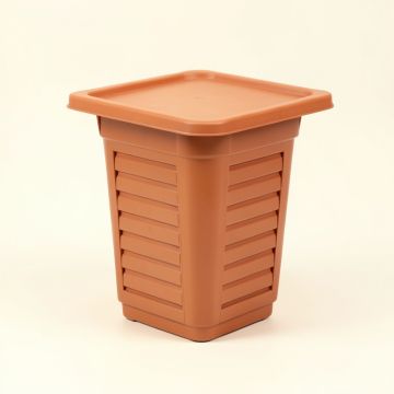 Linden Bend Closed Garden Compost Bin - Terracotta (synthetic illustration; no displayed measurements)