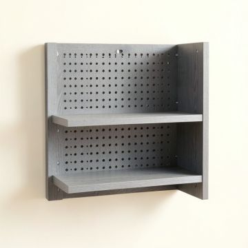 Oak Edge Empty Wall-Mounted Tool Organizer Panel - Gray (synthetic illustration; no displayed measurements)