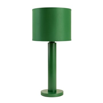 Cove Canyon Floor Lamp With A Plain Fabric Shade - Green