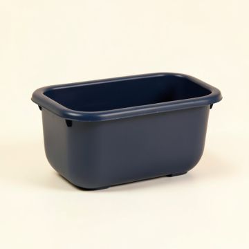 Flint Canyon Empty Railing Planter With Integral Brackets - Navy (synthetic illustration; no displayed measurements)