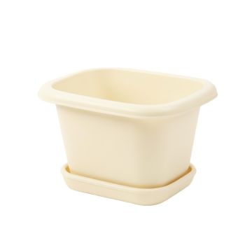 Laurel Bend Empty Raised Planter - Ivory