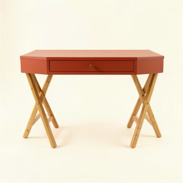 Laurel Field Writing Desk - Terracotta (synthetic illustration; no displayed measurements)