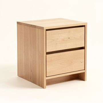 Ajeataz 1 - Drawer Solid Wood Nightstand In Light Brown (synthetic illustration; no displayed measurements)