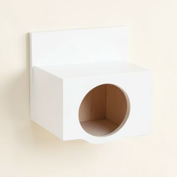 Cove Field Wall-Mounted Cat Perch - White (synthetic illustration; no displayed measurements)