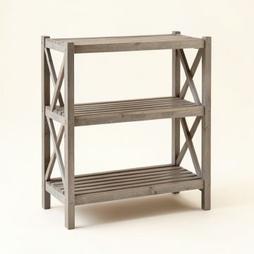 Linden Bluff Empty Seed-Starting Shelving Unit Without Lights - Gray (synthetic illustration; no displayed measurements)