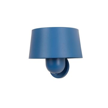 Stone Bridge Wall Sconce Mounted On A Plain Wall - Blue