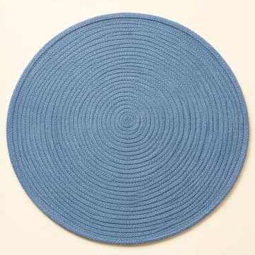 Holly Canyon Round Area Rug - Blue (synthetic illustration; no displayed measurements)