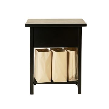 Wren Brook Laundry Sorting Station With Plain Removable Bags - Black