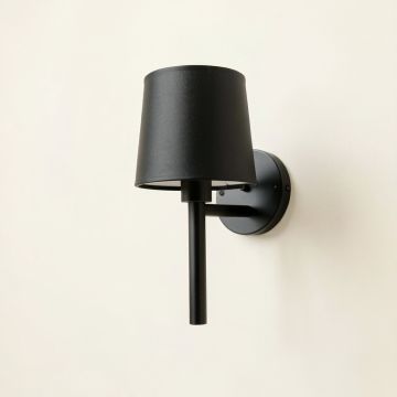 Oak Canyon Wall Sconce Mounted On A Plain Wall - Black (synthetic illustration; no displayed measurements)
