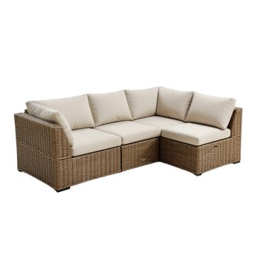 Ginae 112.59 '' Wide Symmetrical Patio Sectional With Cushions