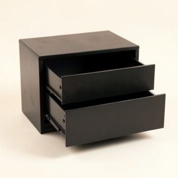 Holly Bluff Small-Parts Storage Drawer Cabinet - Black (synthetic illustration; no displayed measurements)