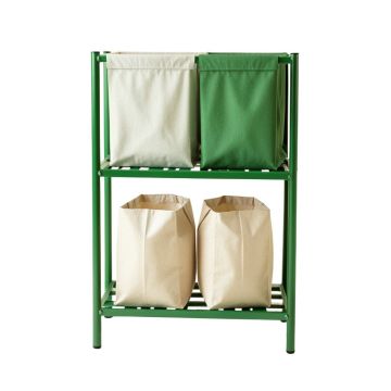 Summit Canyon Laundry Sorting Station With Plain Removable Bags - Green