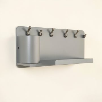 Elm Crest Wall-Mounted Entryway Organizer Shelf - Gray (synthetic illustration; no displayed measurements)