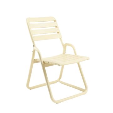 Summit Branch Folding Outdoor Chair - Cream