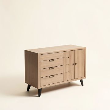 Jacquard 60 '' Vanity Base Only With Furniture Legs , 2 Doors And 3 Drawers (synthetic illustration; no displayed measurements)