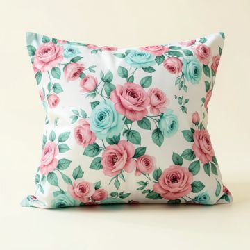 Pop Rose Floral Pillowcase (synthetic illustration; no displayed measurements)