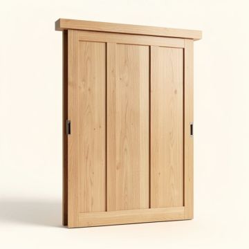 Paneled Wood Planum Sliding Closet Door (synthetic illustration; no displayed measurements)