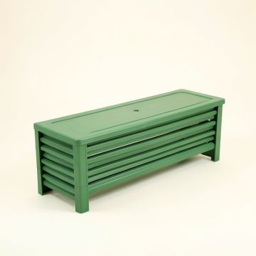 Willow Dale Narrow Outdoor Storage Bench - Green (synthetic illustration; no displayed measurements)