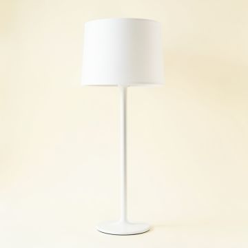 Cove Brook Floor Lamp With A Plain Fabric Shade - White (synthetic illustration; no displayed measurements)