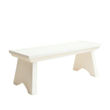 Cedar Crossing Indoor Bench - White