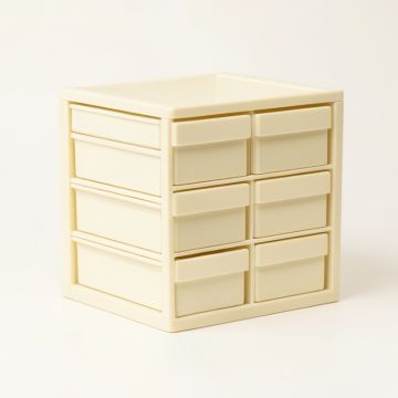 Moss Bluff Small-Parts Storage Drawer Cabinet - Cream (synthetic illustration; no displayed measurements)